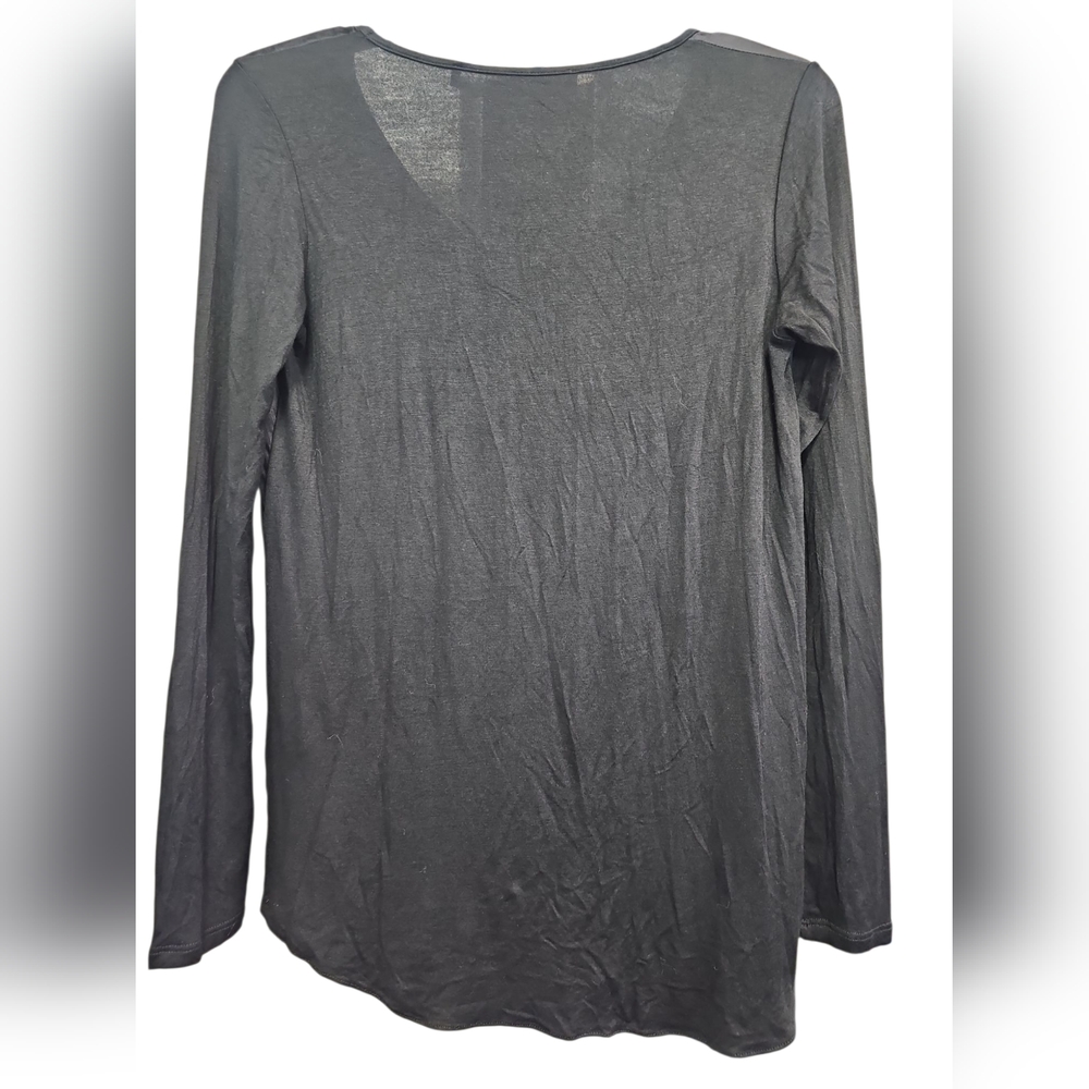 Lola And Sophie Elegant Black Blouse Women's Size XS - Picture 2 of 12